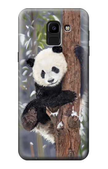 S3793 Cute Baby Panda Snow Painting Case For Samsung Galaxy J6 (2018)